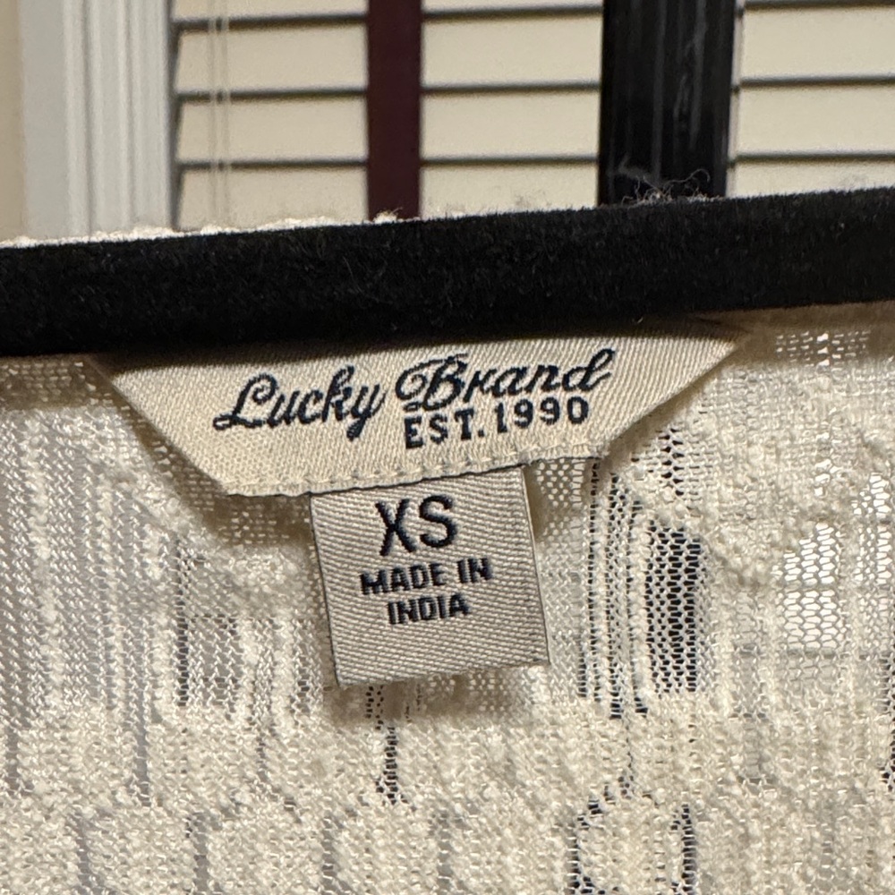 Lucky Brand Cream Knit Top - Size XS - Picture 2 of 6